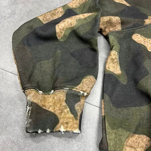 High Quality Unisex Custom Zipper <b>Camo</b> Hoodie <b>Jacket</b> Oversized Cotton Screen Print Men's Distressed Style high quality - Product Image 3