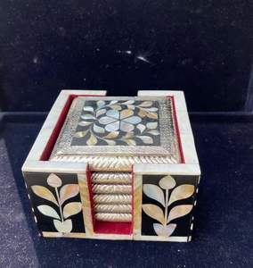 Decorative Round Mop Coasters With Smooth Surface Perfect For Coffee <b>Tables</b> Dining <b>Tables</b> And Office Desk Arrangement - Product Image 2