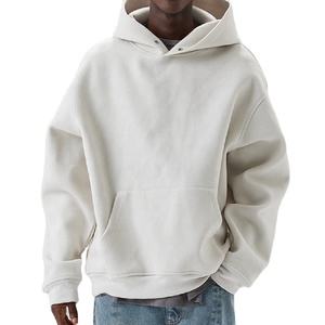 Vente chaude 500 Gsm Logo personnalisé sweats à capuche pour hommes haute qualité poids lourd ample surdimensionné polaire XS taille avec motif imprimé - Product Image 1