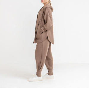 Sweat à capuche zippé intégral surdimensionné pour femme, épais, de haute qualité, confortable, style vintage, motif dessin animé, délavé à la pierre - Product Image 2