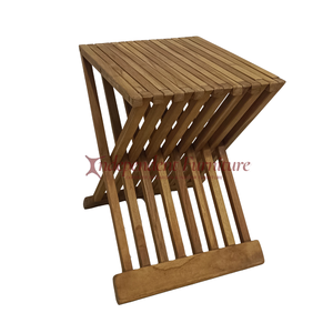 Minimalist Modern <b>Garden</b> Teak Furniture Lightweight Foldable <b>Stool</b> with Durable Wood Frame <b>for</b> Outdoor Hotel and Hall Use - Product Image 4