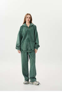 ชุดวอร์มแบบมีฮู้ดสำหรับซักแบบมีซิปนวัตกรรมใหม่ฤดูใบไม้ผลิขนาดใหญ่โอเวอร์ไซส์ - Product Image 3