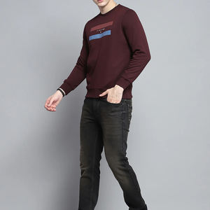 เสื้อสเวตเตอร์คอกลมของผู้ชายผ้าคอตตอน100% เสื้อกันหนาวแขนยาวพิมพ์ลายพื้นสำหรับฤดูใบไม้ร่วงออกแบบโลโก้ได้ตามต้องการ - Product Image 6