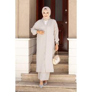 ชุดฮิญาบแบบเรียบง่าย 2 ชิ้น Aerobin พร้อมกระดุมที่คอ - Product Image 4