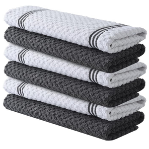 Toallas de cocina de tejido de gofres de algodón de primera calidad | Antimicrobiano, suave, absorbente y de secado rápido | Para uso en el hogar, hoteles, restaurantes y golf - Product Image 1
