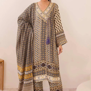 Bollywood femmes rayonne broderie robe meilleure qualité solide traditionnel fêtes de mariage Shalwar Kameez costume tenue décontractée - Product Image 1