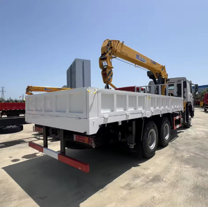 Camion grue 6x4 d'occasion, 12 tonnes, bras pliable, diesel, boîte automatique, cuir foncé, R18, industriel, conduite à gauche, pick-up - Product Image 2