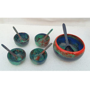 ขายร้อนจานเค้ก 4 ชิ้นชุดจานรองแก้วเรซิ่นทําด้วยขอบทองเค้กมีดชุดเครื่องมือทําด้วยมือเรซิ่นจานเค้ก - Product Image 4