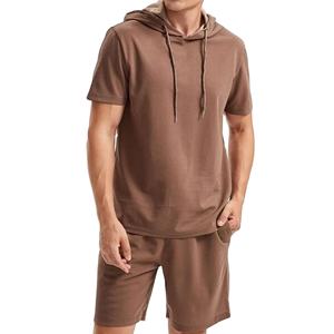 Conjunto Deportivo Personalizado para Hombre, Talla Grande, Sudadera con Capucha y Pantalones Cortos, Ropa Deportiva de Manga Corta, Estilo Casual de Verano - Product Image 1