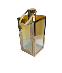 Linterna de acero inoxidable para patio y hogar decorativo hecho a mano clásico portavelas linterna para Navidad - Product Image 6