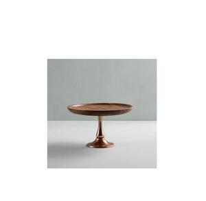 Metal Cake Stands and Wood Base White Pedestal Dessert Holder <b>Wedding</b> Party Decorative for Selling Product - Product Image 6