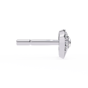 Boucles d'oreilles en or 18 carats avec diamants brillants de laboratoire, design élégant - Product Image 1