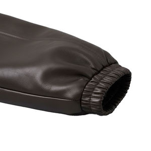 Nouvelle veste de moto en PU pour femme 2026, de haute qualité, imprimée avec logo personnalisé, noire, zippée, imperméable, respirante, réversible, en coton - Product Image 4