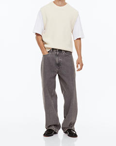 Nouveau style – Jean en denim délavé et déchiré pour homme, coupe droite vintage, respirant, ajusté et tendance - Product Image 1