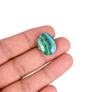 Chrysocolle Malachite Pierres Naturelles Forme Ovale 12Pcs En Gros Lot 216Cts Fabrication pour bijoux - Product Image 5