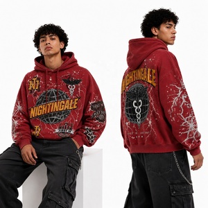 Precio al por mayor 2026: Sudadera con capucha gráfica para hombre, la más vendida, 100% algodón polar, con letras digitales, estilo casual de invierno, ropa urbana. - Product Image 6