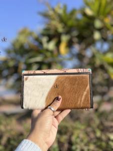 Portefeuille de sculpture usiné à la main pochette portefeuille en cuir véritable élégant portefeuille en fourrure de vachette multi-usages portefeuilles en cuir occidental - Product Image 4