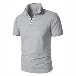 2025 nuevo verano sólido de punto de manga corta para camisa de negocios de los hombres de solapa de moda Casual Delgado transpirable - Product Image 2