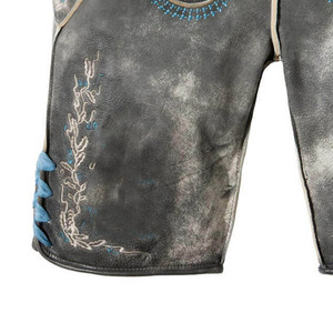 Customized in Plus Size High Street Wear Lederhosen Leather Embroidered <b>Shorts</b> Hot Sale Lederhosen Leather Embroidered <b>Shorts</b> - Product Image 3