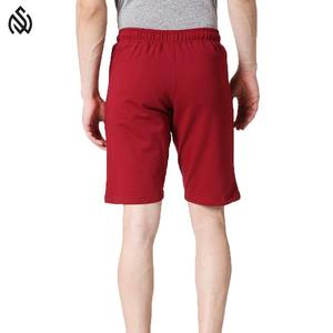 Short en molleton de coton pour homme Motif solide Poches à fermeture éclair Short de survêtement en molleton décontracté pour la maison Jogger Fitness Longueur au genou - Product Image 2