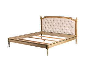 Sanare Cama Coreana de Lujo de Estilo Neoclásico con Cabecero Tapizado Acacia Madera Maciza Estilo Coreano - Product Image 5