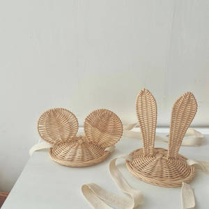 Factory Wholesale Natural Rattan Summer Kids <b>Hat</b> Children <b>Hats</b> Best Selling Unique Design OEM Available - Product Image 4