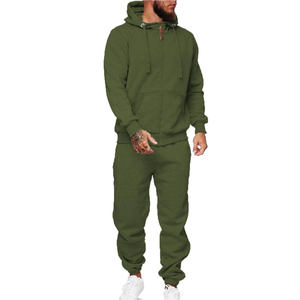 Conjunto de chándal de 2 piezas para hombre, Sudadera con capucha, trajes de jogging atléticos con cremallera completa, trajes deportivos informales de manga larga - Product Image 2