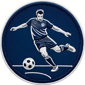 Patchs de football à coudre ou à repasser, appliques tissées pour vestes, patchs brodés personnalisés pour sacs à dos, à coudre - Product Image 2