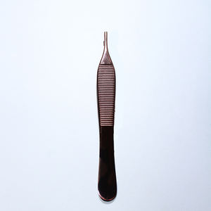 Pinzas Adson Dentadas de 120 mm 1x2, Pinzas Marrones con Mordazas Dentadas, Pinzas para Tejidos, Manual para Cirugía General - Product Image 1