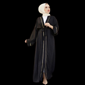 Vente en gros, meilleur service OEM, abaya islamique, robe longue, nouvelle arrivée, logo personnalisé, vente chaude, vêtements pour femmes, extensible dans les quatre sens - Product Image 5