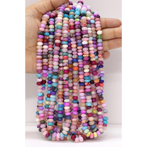 Perles Rondelles en Quartz Arc-en-ciel Multicolore, Pierres Précieuses de Qualité AAA pour Bijoux et Artisanat (7-8mm) Fil de 16 Pouces - RadhikaGemsnBeads - Product Image 4