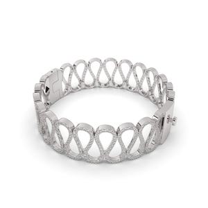 Pulsera de enlace atemporal de plata elegante clásica moderna con circón para conexiones eternas y regalos para fiestas - Product Image 2