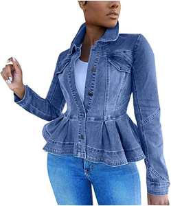 Nouveau OEM femmes toile vestes décontracté hiver vêtements d'extérieur Anti-rides coton toile teint surdimensionné respirant bas quantité minimale de commande - Product Image 2