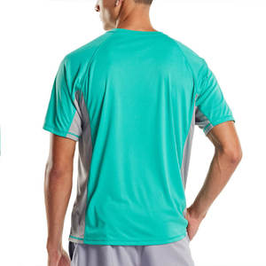 Haut de sport respirant pour homme en polyester et élasthanne, manches courtes, séchage rapide, idéal pour la course à pied, la gym et l'entraînement. - Product Image 3