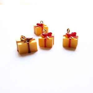 Mélange rond-aléatoire de Charms-Yellow-14x13x14mm de bijoux en résine colorée avec boîte-cadeau pour les résultats et les composants - Product Image 2