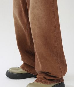 Pantalones Vaqueros de Mezclilla para Hombre, Estilo Informal, Lavados, de Pierna Ancha, Talla Grande, Personalizados con Etiqueta OEM - Product Image 5