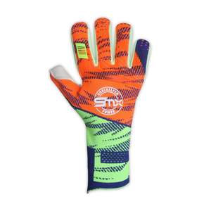 ถุงมือผู้รักษาประตูฟุตบอลแบบไม่มีสายผ้าถักแบบมืออาชีพสำหรับ2024ที่ทำจากน้ำยางข้นและหนัง - Product Image 4