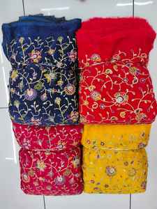 Tela Bordada con Logotipo Personalizado para Marcas y Uniformes, Tela Bordada de Poliéster Colorida para Textiles del Hogar, Personalizada de Alta Calidad - Product Image 2