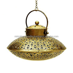 Dhoop-Quemador de incienso de lujo para el hogar, soporte de latón antiguo, martillado a mano - Product Image 4