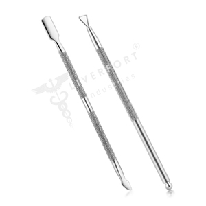 Ensemble d'outils de manucure en acier inoxydable pour dissolvant professionnel de vernis à ongles, poussoir et coupeur de cuticules, 2 pièces - Product Image 1