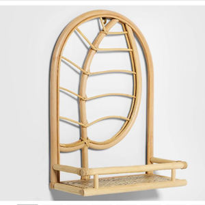 Étagère murale en rotin en forme d'arche écologique en gros, artisanat décoratif unique avec un design durable pour empiler les étagères et les supports - Product Image 2