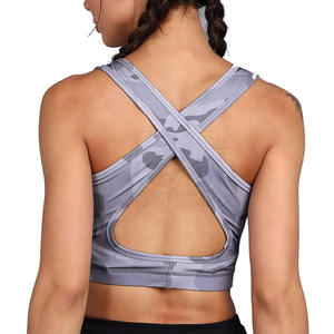 บราออกกำลังกายสำหรับผู้หญิงบราออกกำลังกายผ้าสแปนเด็กซ์ขนาดใหญ่พิเศษสไตล์เซ็กซี่ - Product Image 2