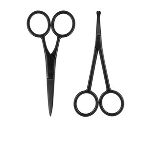 Tijeras Curvas de Acero Inoxidable para Recortar el Vello Facial, Herramienta de Precisión para el Cuidado Personal, Uso Diario Seguro para Diestros - Product Image 1