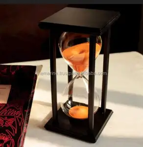 30 minuti Timer clessidra per decorazione ornamento ristorante soggiorno telaio in legno sabbia orologio Timer arancione