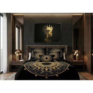 Juego de Funda de Edredón Aurelius Nocturne, Ropa de Cama de Algodón de Calidad, Estampada y Lisa, para el Hogar, Tamaños Queen, King y Doble, para Invierno, para Hoteles - Product Image 1