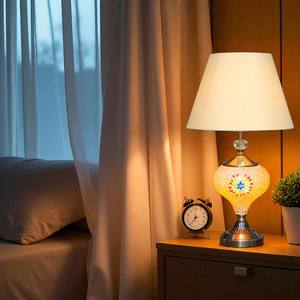Lampe de table LED Mouzaik Style Boho Luminaire décoratif pour chambre et salon - Product Image 2