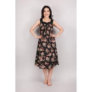 ชุดราตรียาวผ้าฝ้ายพรีเมี่ยมสำหรับผู้หญิงชุดนอนเซ็กซี่แบบแห้งเร็วระบายอากาศได้ดีนุ่มสำหรับฤดูใบไม้ผลิและชุดนอนใส่สบาย - Product Image 4