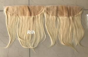 Extensiones de cabello humano Natural malayo, mechones con cierre Frontal de encaje 13x4, 613 unidades - Product Image 3