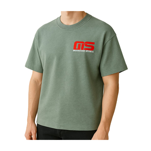 Camiseta de Cuello Redondo Extra Grande de Alta Calidad, 100% Algodón Tejido, con Logotipo Deportivo Mudassar Personalizado, Impresión Digital, Transpirable y de Secado Rápido para Hombre - Product Image 2