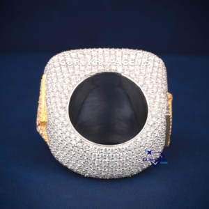 Design Your Own Hip Hop <b>Ring</b> Custom 925 Sterling <b>Silver</b> with High Quality Moissanite Diamonds for Bold <b>Men</b> Style - Product Image 4